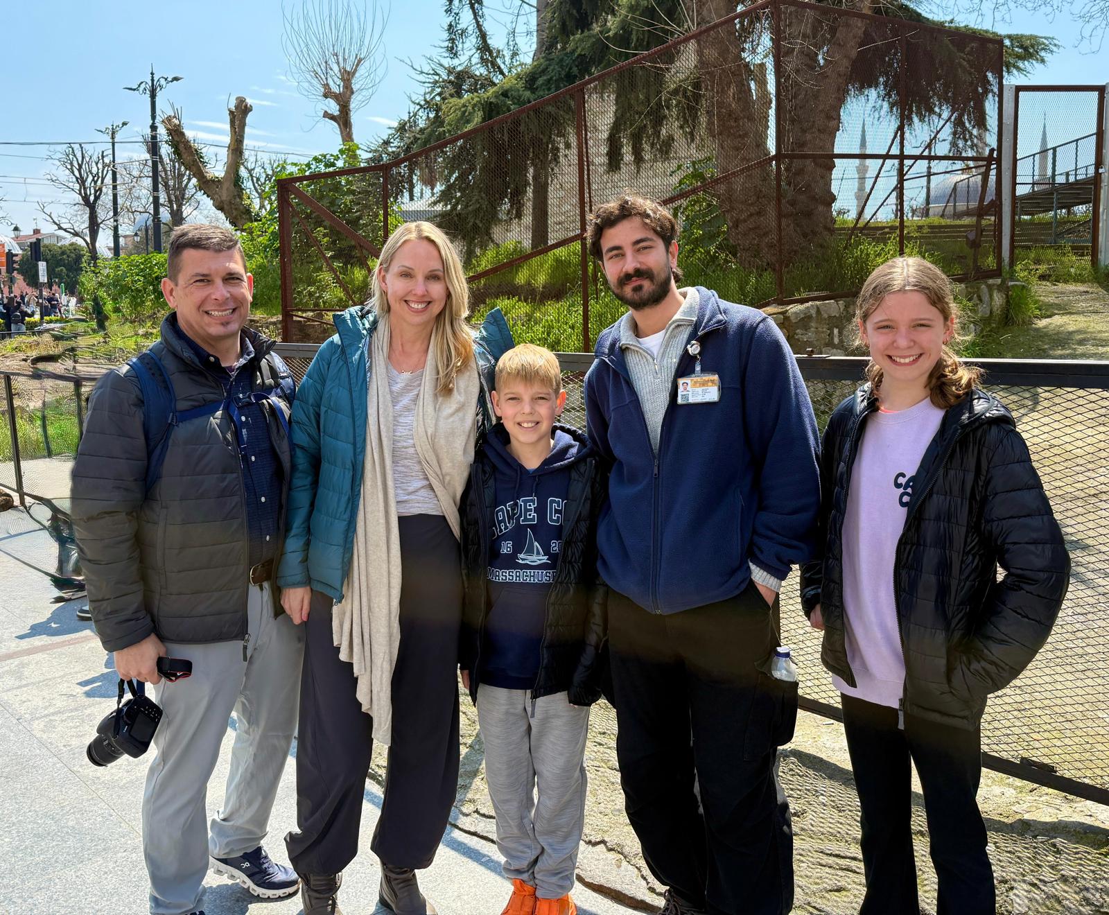 Family tour near Hagia Sophia gardens