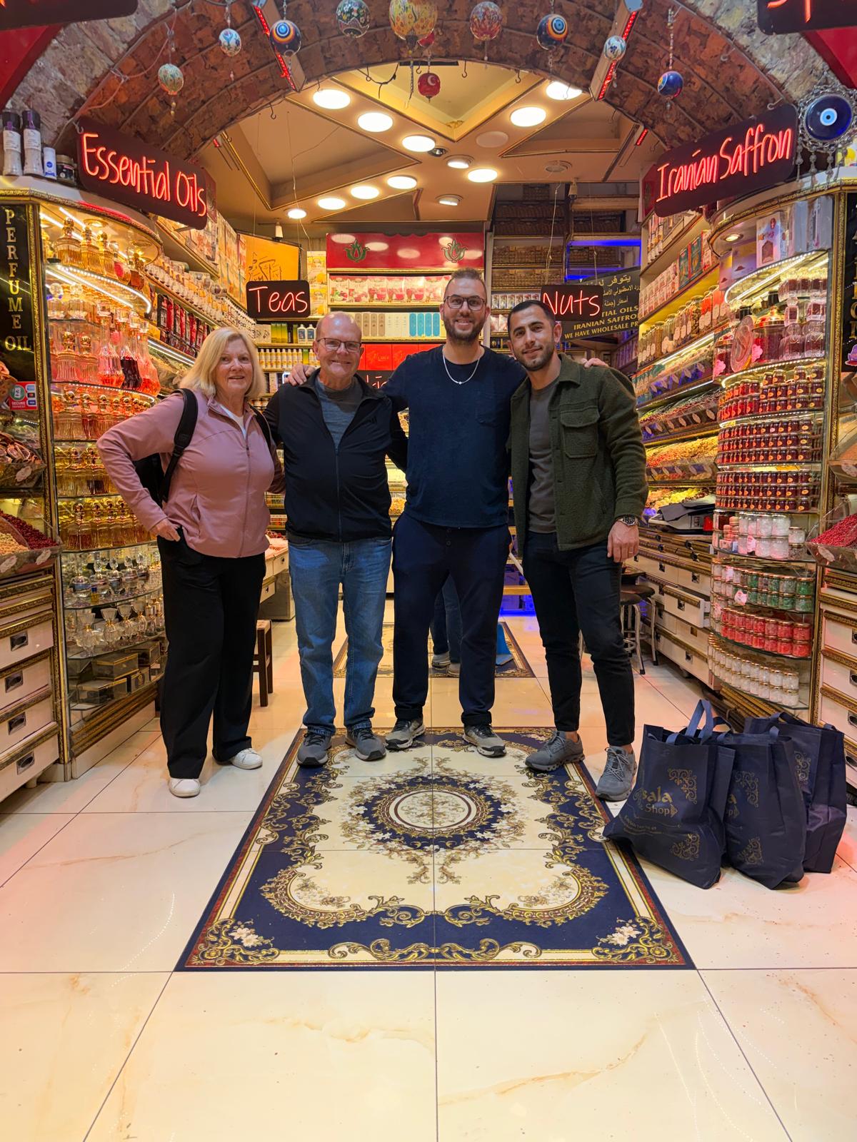 Guests at the Spice Bazaar with Berat